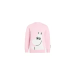Patou Patou x Moomin crewneck wool blend jumper in Moomin Light Pink