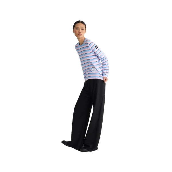 Patou x Moomin long sleeve organic cotton tee in Moomin Stripes - Image 2
