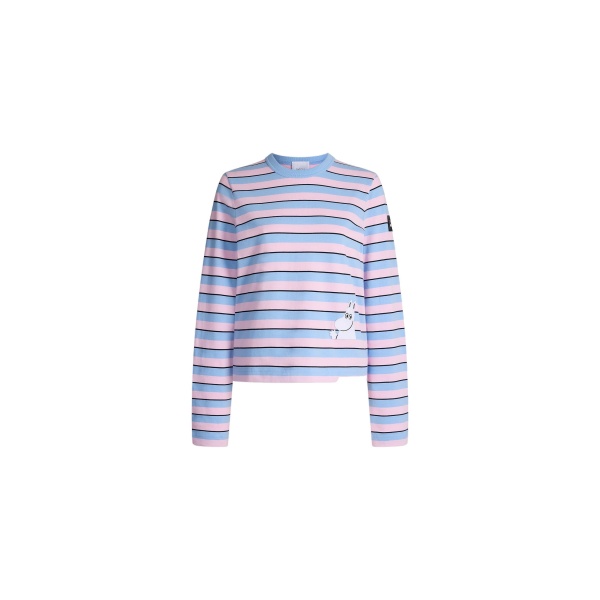 Patou Patou x Moomin long sleeve organic cotton tee in Moomin Stripes