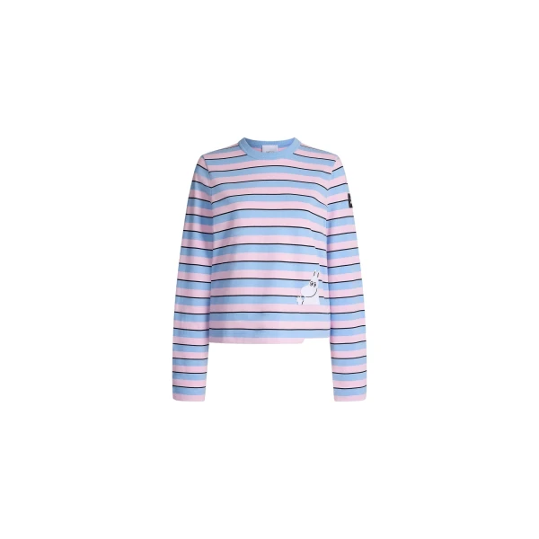Patou Patou x Moomin long sleeve organic cotton tee in Moomin Stripes