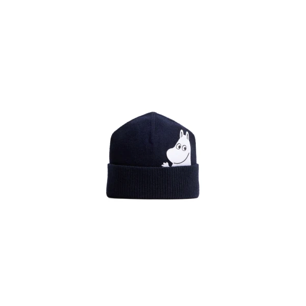 Patou Patou x Moomin wool blend beanie in Moomin Navy