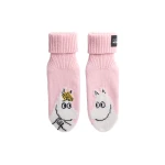 Patou Patou x Moomin wool blend slippers in Moomin Light Pink