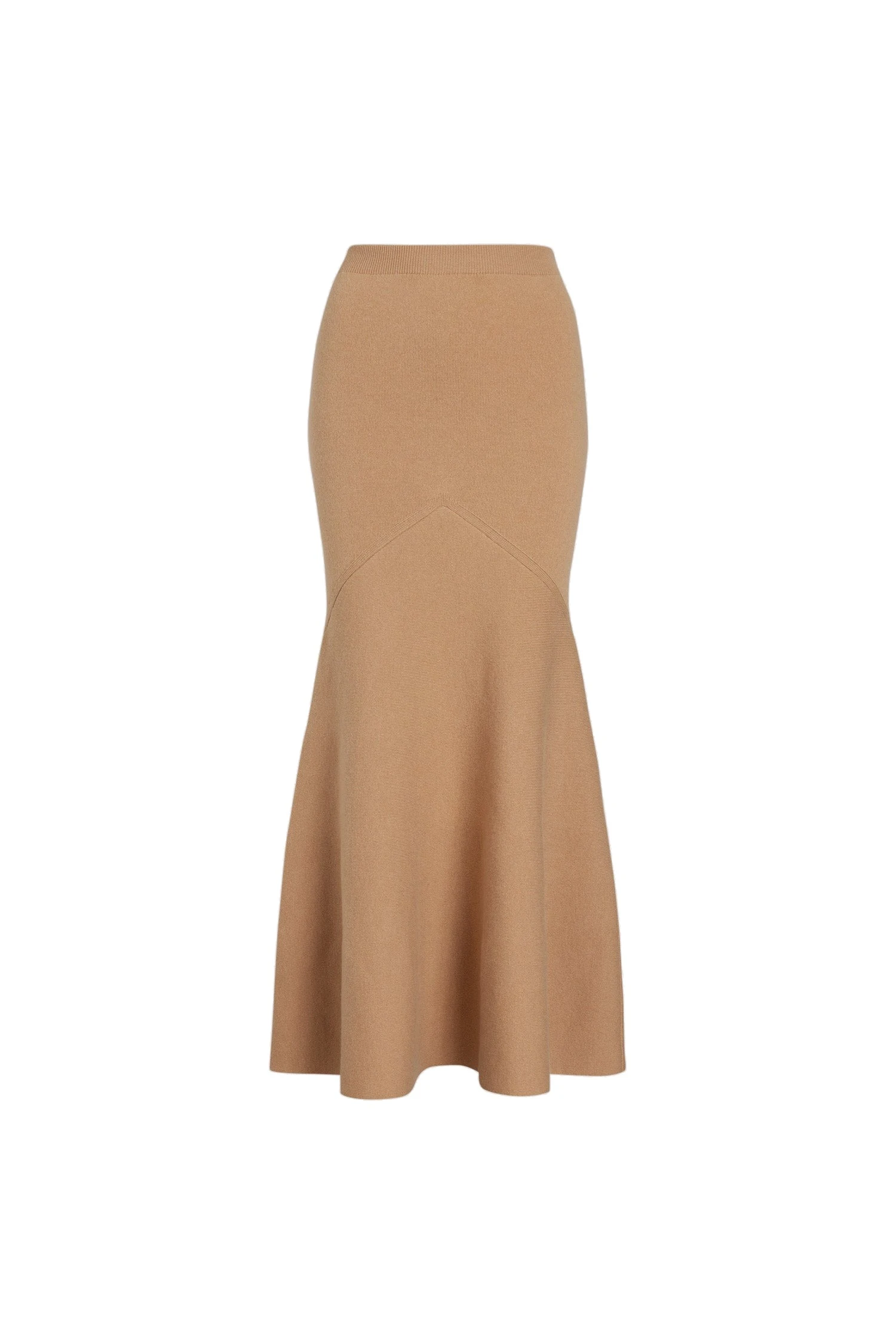 Patou Peplum skirt in Biscuit sustainable wool and cashmere blend | Skirts | Coveti Patou Peplum skirt in Biscuit sustainable wool and cashmere blend