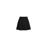 Patou Pleated mini skirt in Black technical wool twill