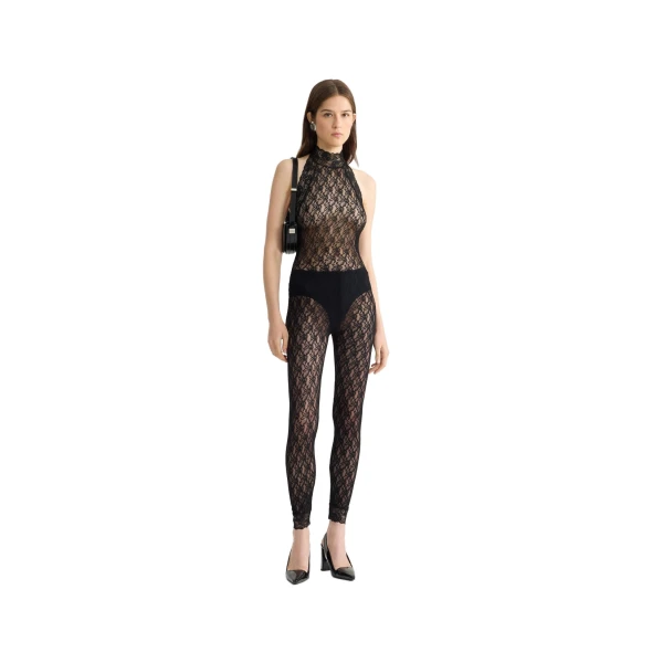 Polyamide lace jumpsuit in Black - Image 2