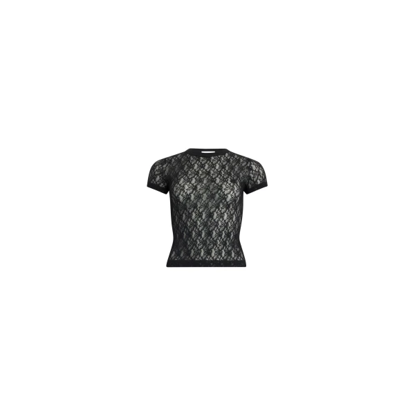 Patou Polyamide lace t-shirt in Black