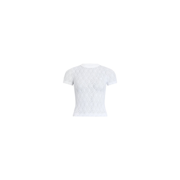 Patou Polyamide lace t-shirt in White