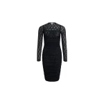 Patou Polyamide lace twinset mini dress with detachable top in Black