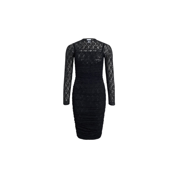Patou Polyamide lace twinset mini dress with detachable top in Black