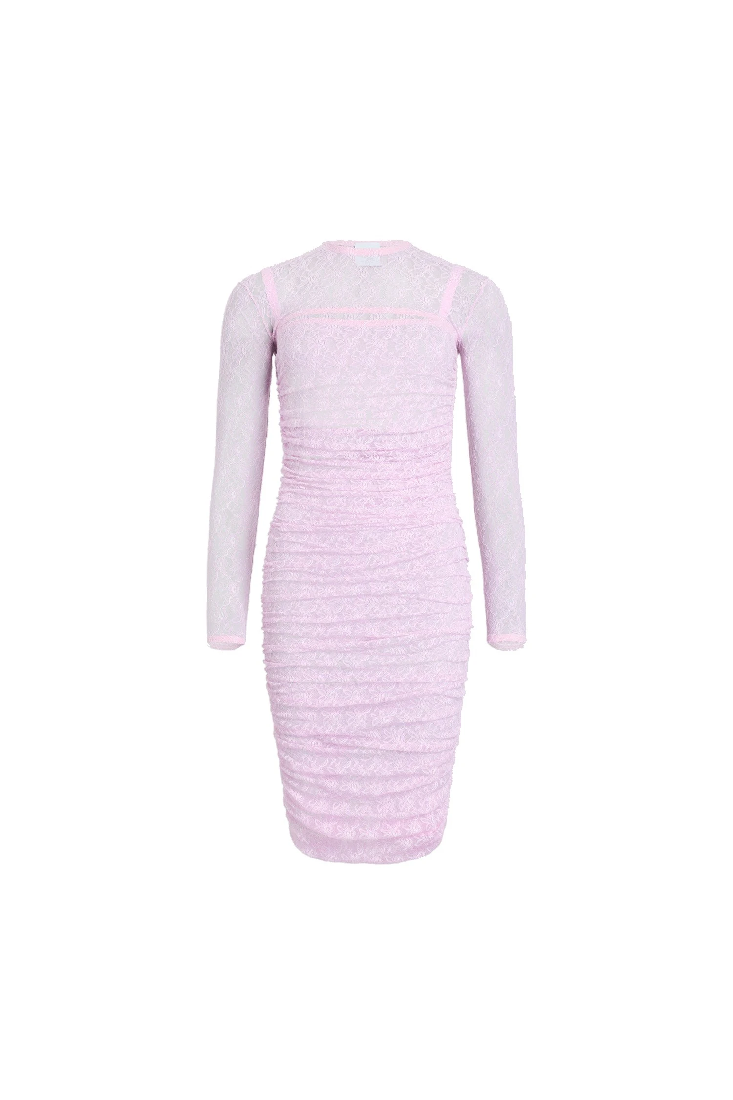 Patou Polyamide lace twinset mini dress with detachable top in Pink Parfait | Dresses | Coveti Patou Polyamide lace twinset mini dress with detachable top in Pink Parfait