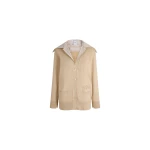 Patou Poplin collar cardigan in Safari Sand cotton