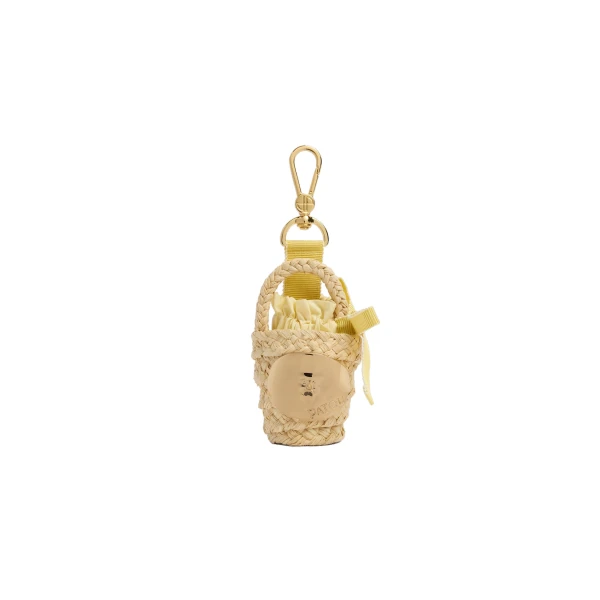 Raffia GG bucket bag charm in Citrus Blossom