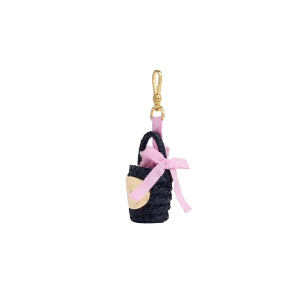 Raffia GG bucket bag charm in Deep Sea Blue - Image 2