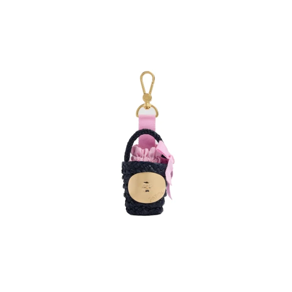 Raffia GG bucket bag charm in Deep Sea Blue
