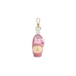 Patou Raffia GG bucket bag charm in Pink Parfait