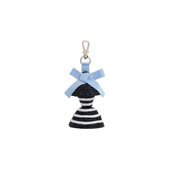 Raffia Patou silhouette charm in Black