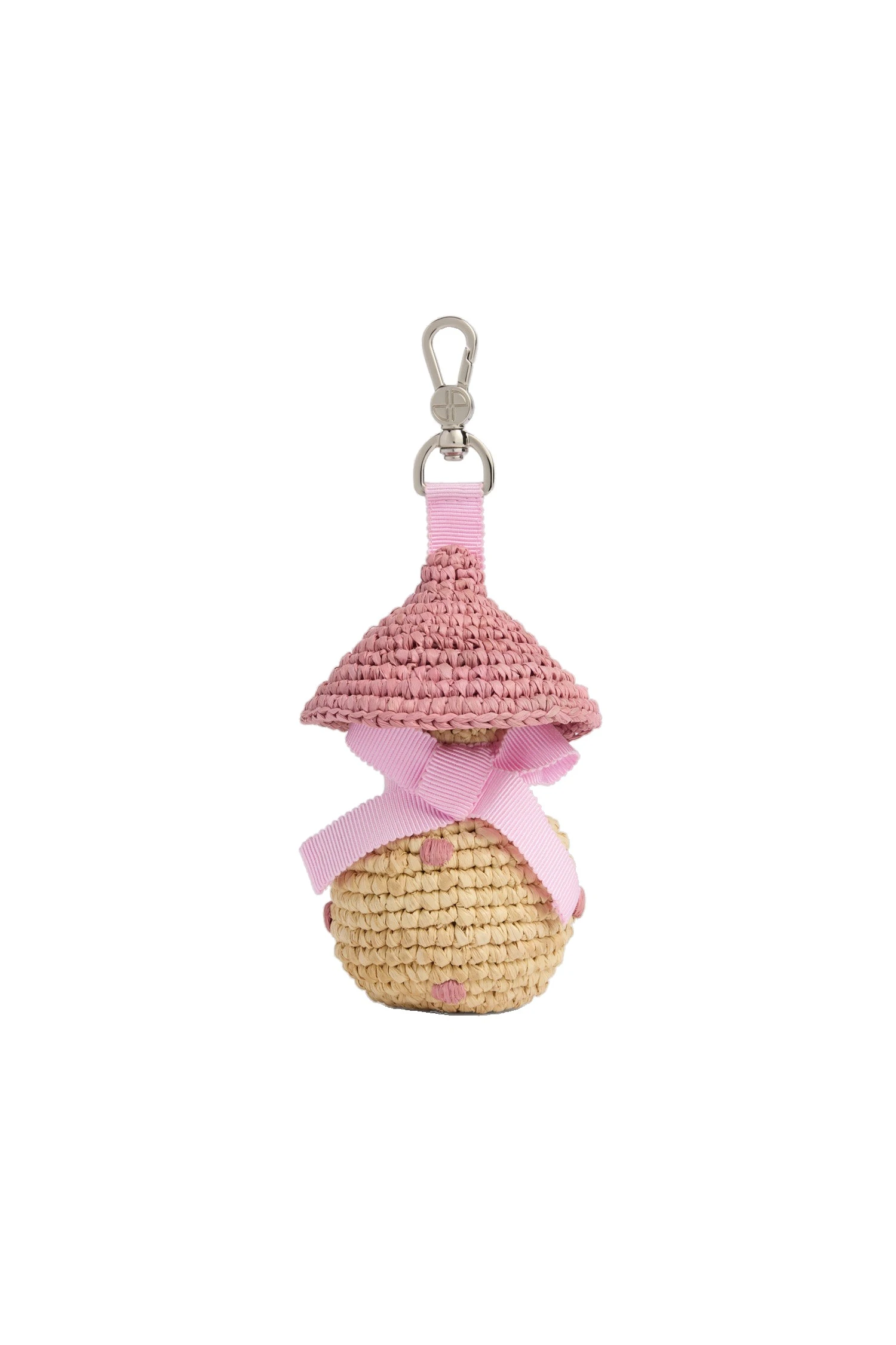 Patou Raffia Patou silhouette charm in Candy Pink | Bags | Coveti Patou Raffia Patou silhouette charm in Candy Pink