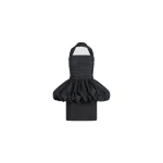 Patou Recycled faille backless mini bloomer dress in Black