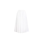 Patou Recycled faille elasticated waist midi skirt in White