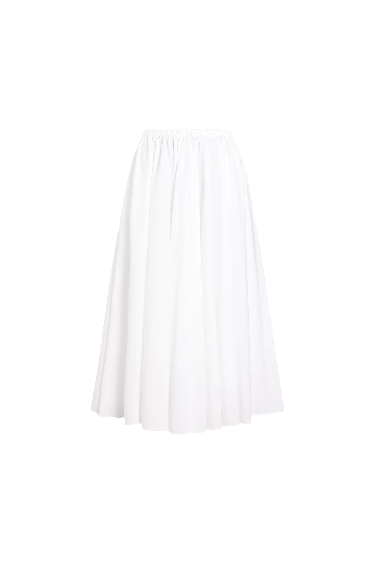 Patou Recycled faille elasticated waist midi skirt in White | Skirts | Coveti Patou Recycled faille elasticated waist midi skirt in White