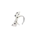 Patou Recycled faille knotted headband in Cloud Dancer