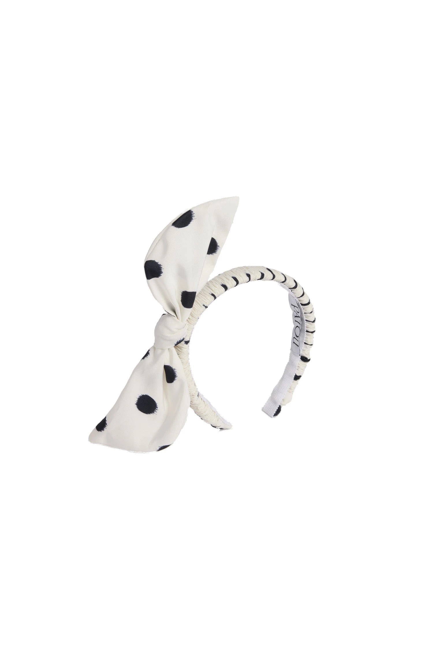 Patou Recycled faille knotted headband in Cloud Dancer | Accessories | Coveti Patou Recycled faille knotted headband in Cloud Dancer