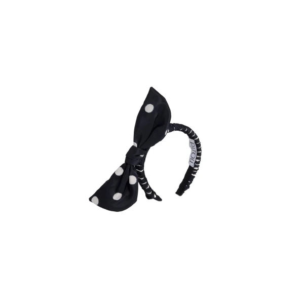 Patou Recycled faille knotted headband in Meteorite Blue
