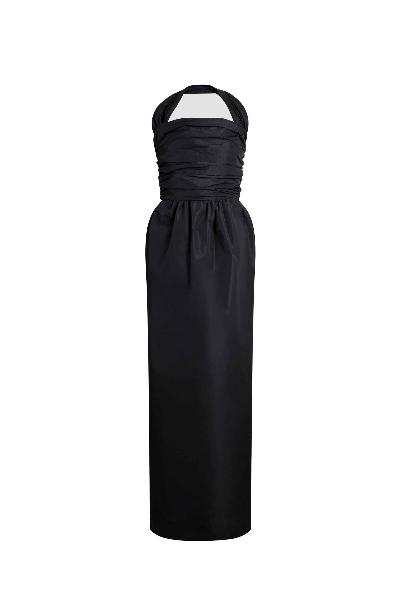 Patou Recycled faille long bustier dress in Black | Dresses | Coveti Patou Recycled faille long bustier dress in Black