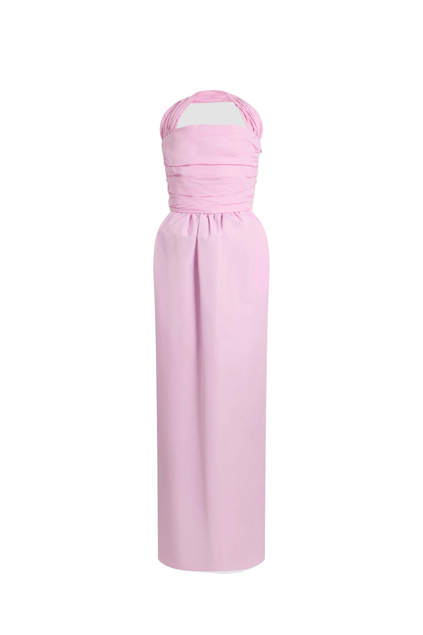 Patou Recycled faille long bustier dress in Primrose Pink | Dresses | Coveti Patou Recycled faille long bustier dress in Primrose Pink
