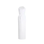 Patou Recycled faille long bustier dress in White