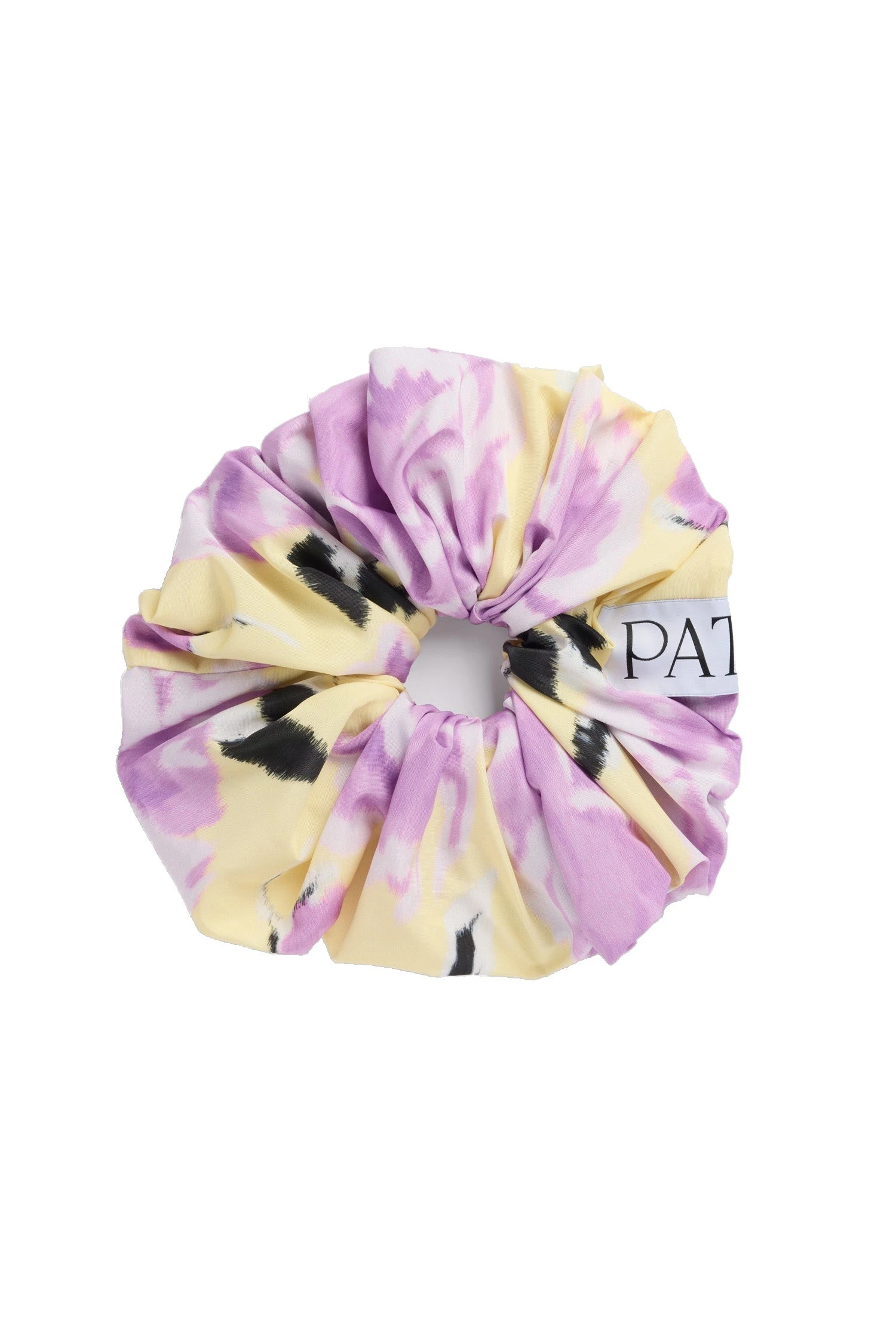 Patou Recycled faille maxi scrunchie in Peony Garden | Accessories | Coveti Patou Recycled faille maxi scrunchie in Peony Garden
