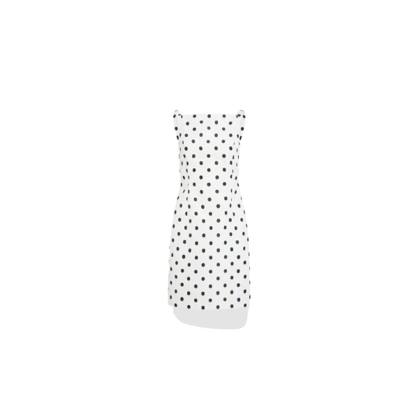 Recycled faille midi sheath dress in Cloud Dancer