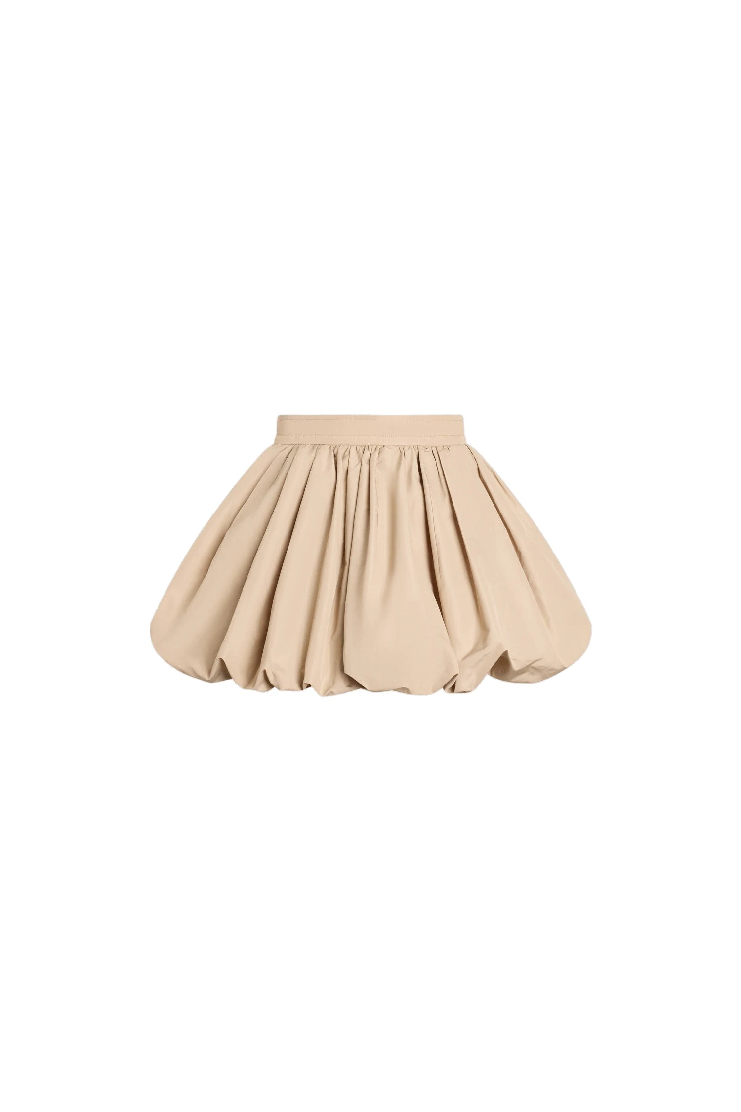 Patou Recycled faille mini bloomer skirt in Dune | Skirts | Coveti Patou Recycled faille mini bloomer skirt in Dune