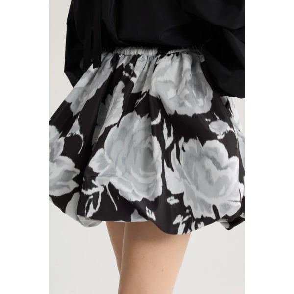 Recycled faille mini bloomer skirt in Night Garden - Image 4