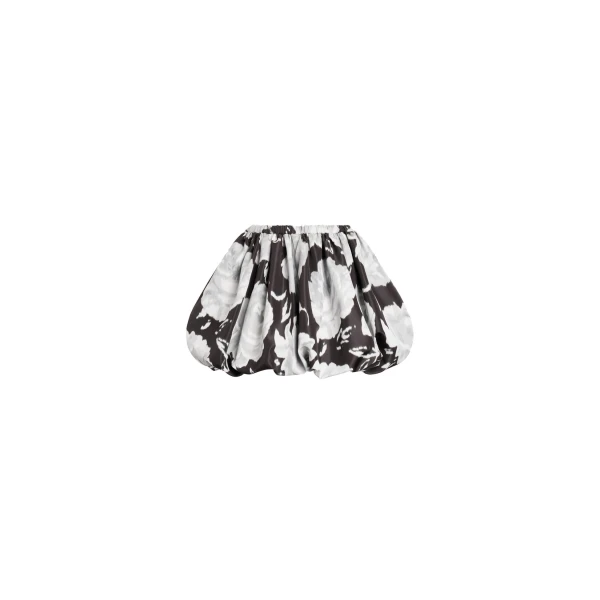 Patou Recycled faille mini bloomer skirt in Night Garden