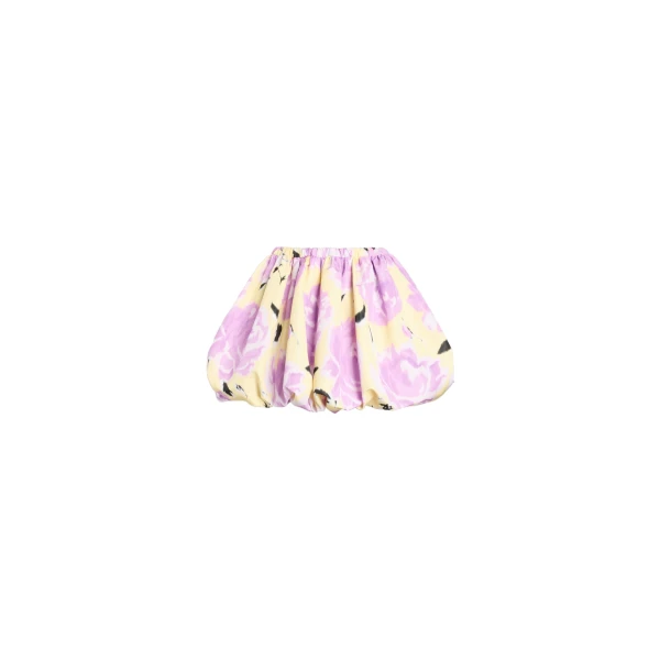 Recycled faille mini bloomer skirt in Peony Garden