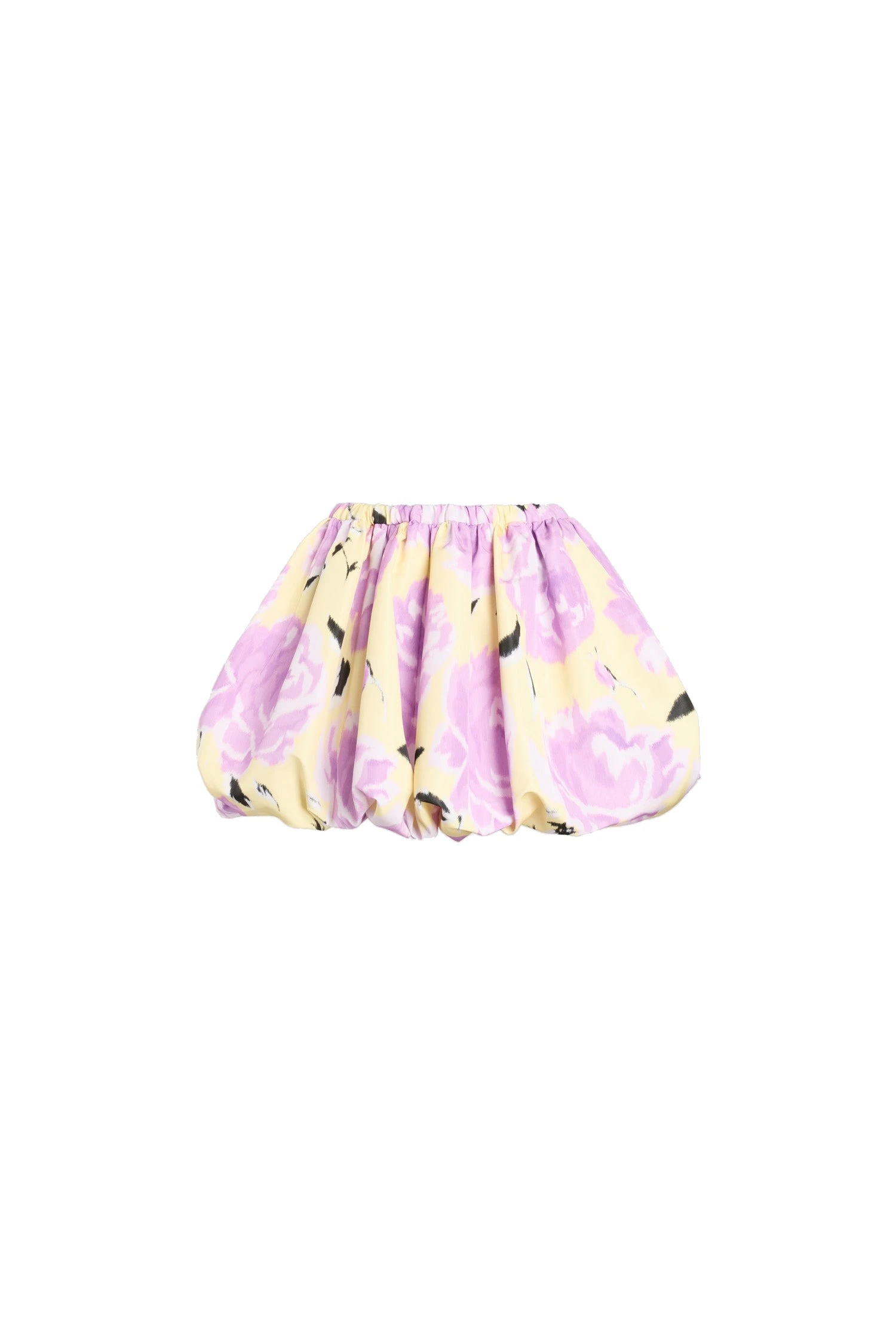 Patou Recycled faille mini bloomer skirt in Peony Garden | Skirts | Coveti Patou Recycled faille mini bloomer skirt in Peony Garden