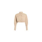 Patou Recycled faille short safari shirt in Dune