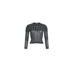 Patou Recycled nylon long sleeve top in Night Blue Polka Dots