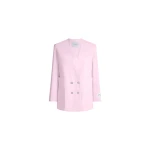 Patou Responsible wool double-breasted jacket in Orchid Ice