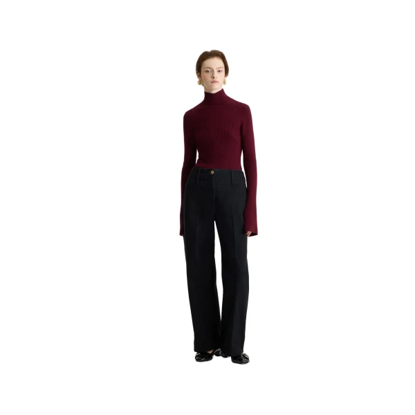 Ribbed jumper in Syrah wool blend - Image 2