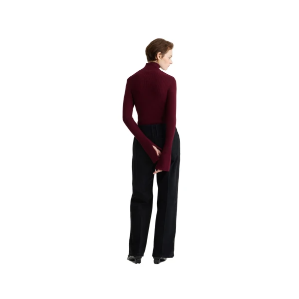 Ribbed jumper in Syrah wool blend - Image 3