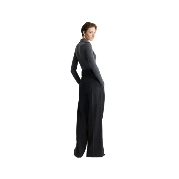 Ribbed shirt in Mercury wool - Image 3