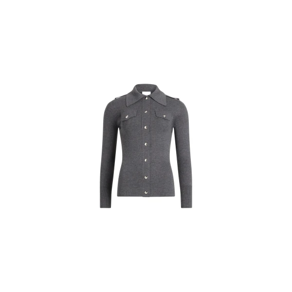 Ribbed shirt in Mercury wool