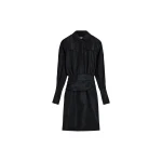 Patou Safari dress in Black recycled faille