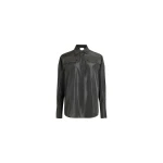 Patou Safari shirt in Black recycled faille