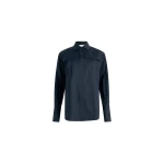 Patou Safari shirt in Navy Black organic cotton poplin