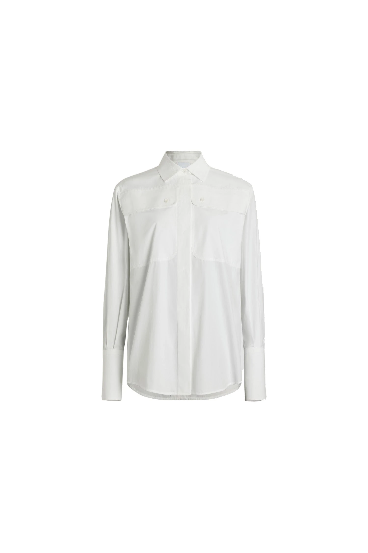 Patou Safari shirt in White organic cotton | Tops | Coveti Patou Safari shirt in White organic cotton