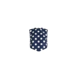 Patou Scarf top in Navy Polka Dots printed recycled ottoman faille