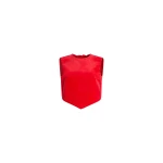 Patou Scarf top in Red organic cotton velvet